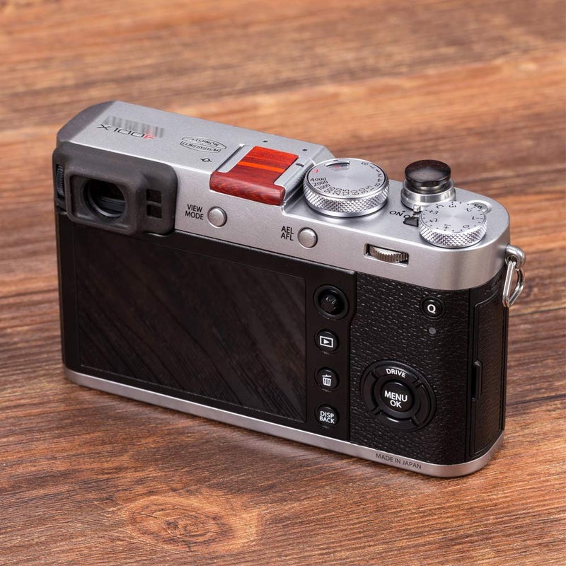 VKO Wood Camera Hot Shoe Cover Compatible with X-T30 X-T100 X-H1 X-T20 X100F X-T10 X-T3 X-T2 X-PRO2 X-PRO1 X-E3 X-A2 X-A5 X100T X100S X30 X70 Cameras Hot Shoe Protector Cap 1 PCS Red - Image 2